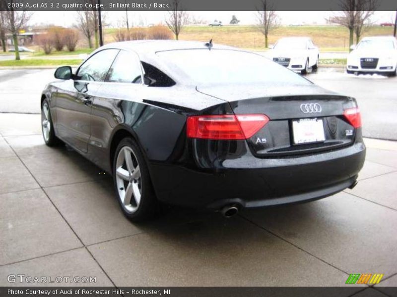 Brilliant Black / Black 2009 Audi A5 3.2 quattro Coupe