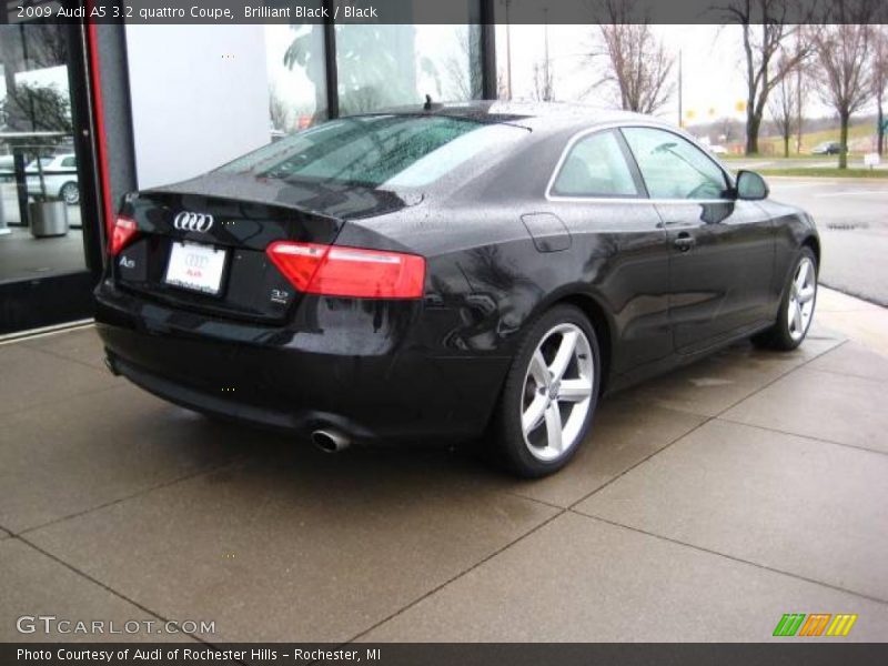 Brilliant Black / Black 2009 Audi A5 3.2 quattro Coupe