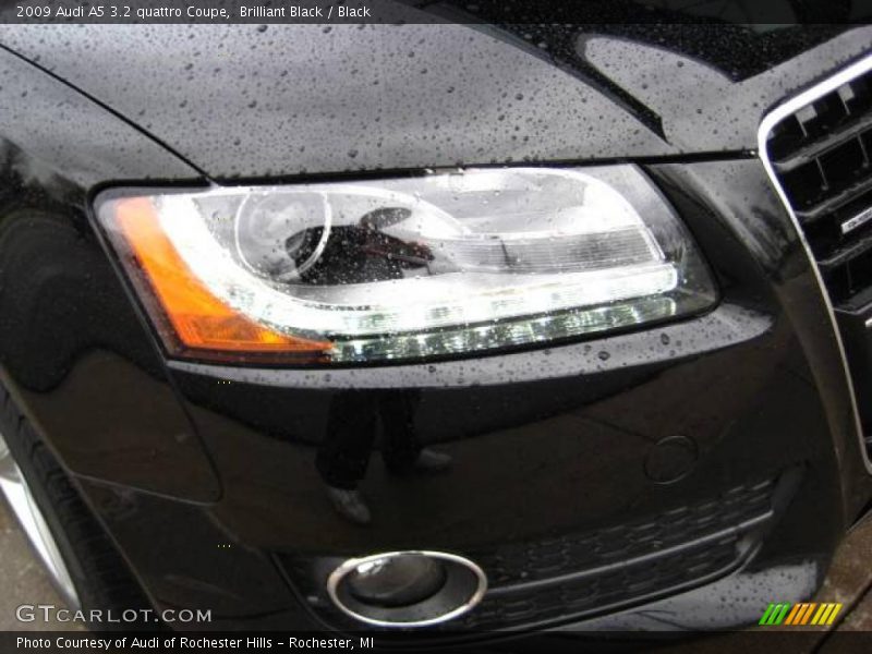 Brilliant Black / Black 2009 Audi A5 3.2 quattro Coupe