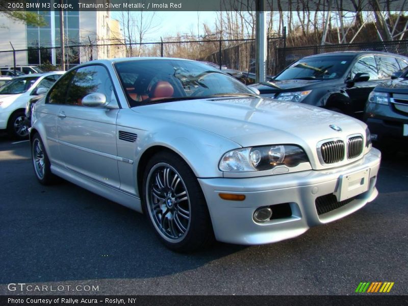 Titanium Silver Metallic / Imola Red 2002 BMW M3 Coupe