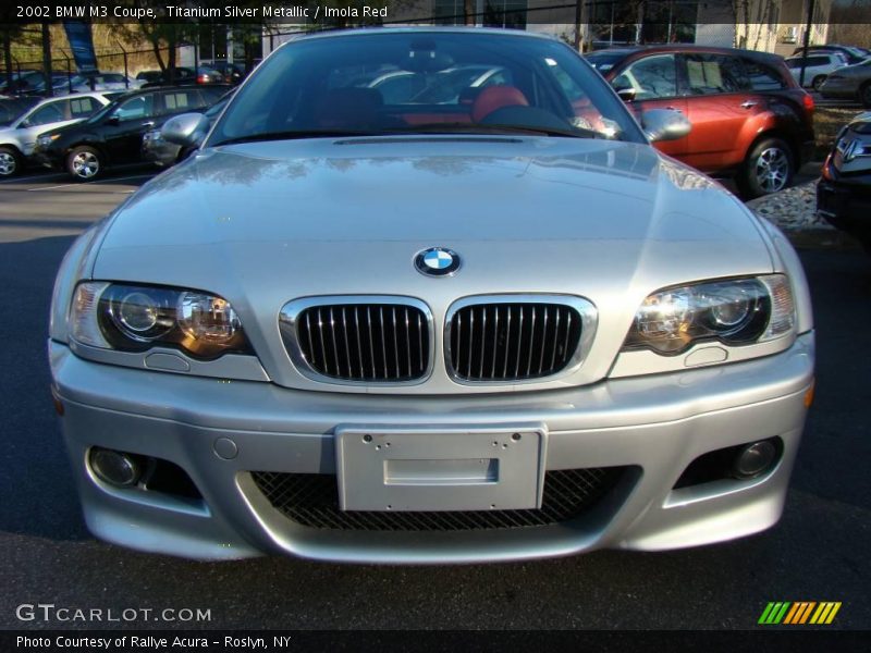 Titanium Silver Metallic / Imola Red 2002 BMW M3 Coupe