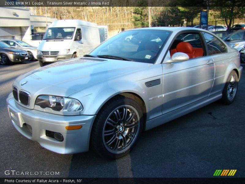 Titanium Silver Metallic / Imola Red 2002 BMW M3 Coupe