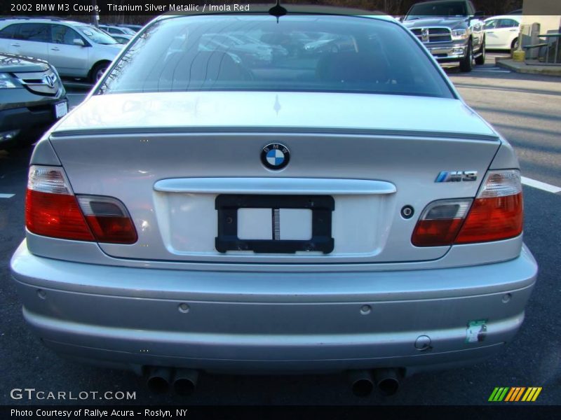 Titanium Silver Metallic / Imola Red 2002 BMW M3 Coupe