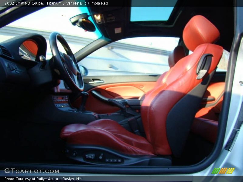 Titanium Silver Metallic / Imola Red 2002 BMW M3 Coupe