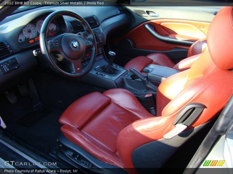 Titanium Silver Metallic / Imola Red 2002 BMW M3 Coupe