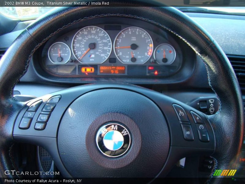 Titanium Silver Metallic / Imola Red 2002 BMW M3 Coupe
