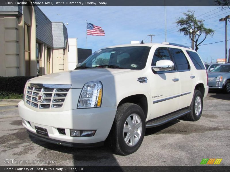 White Diamond / Ebony/Ebony 2009 Cadillac Escalade AWD