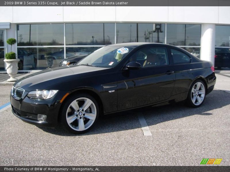 Jet Black / Saddle Brown Dakota Leather 2009 BMW 3 Series 335i Coupe