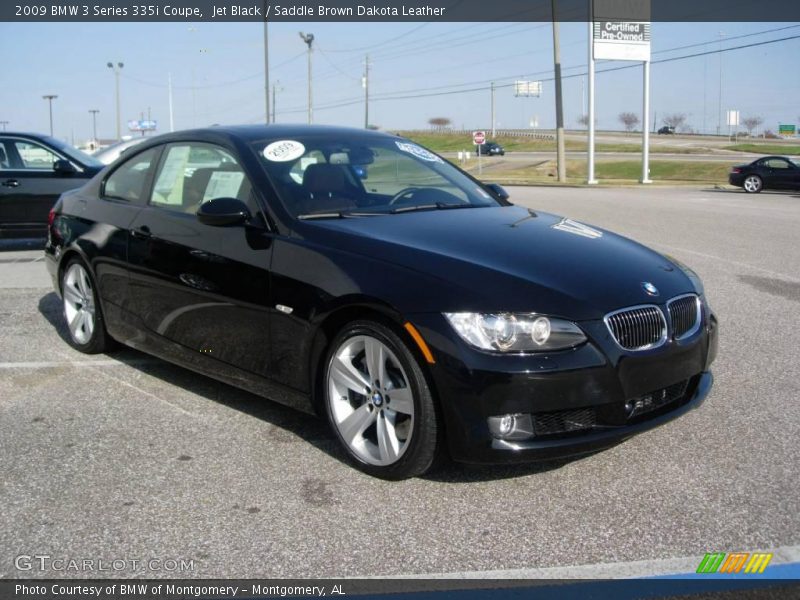 Jet Black / Saddle Brown Dakota Leather 2009 BMW 3 Series 335i Coupe
