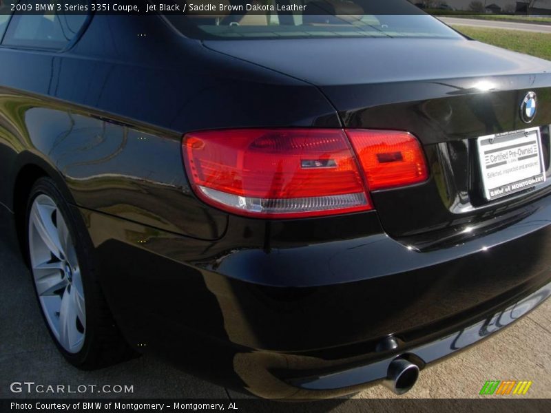 Jet Black / Saddle Brown Dakota Leather 2009 BMW 3 Series 335i Coupe