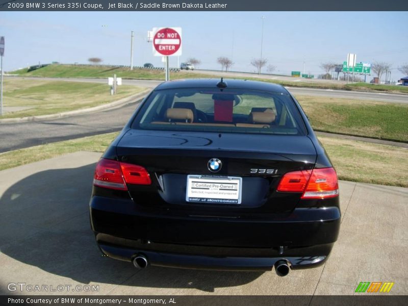 Jet Black / Saddle Brown Dakota Leather 2009 BMW 3 Series 335i Coupe