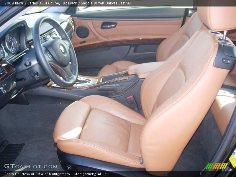Jet Black / Saddle Brown Dakota Leather 2009 BMW 3 Series 335i Coupe
