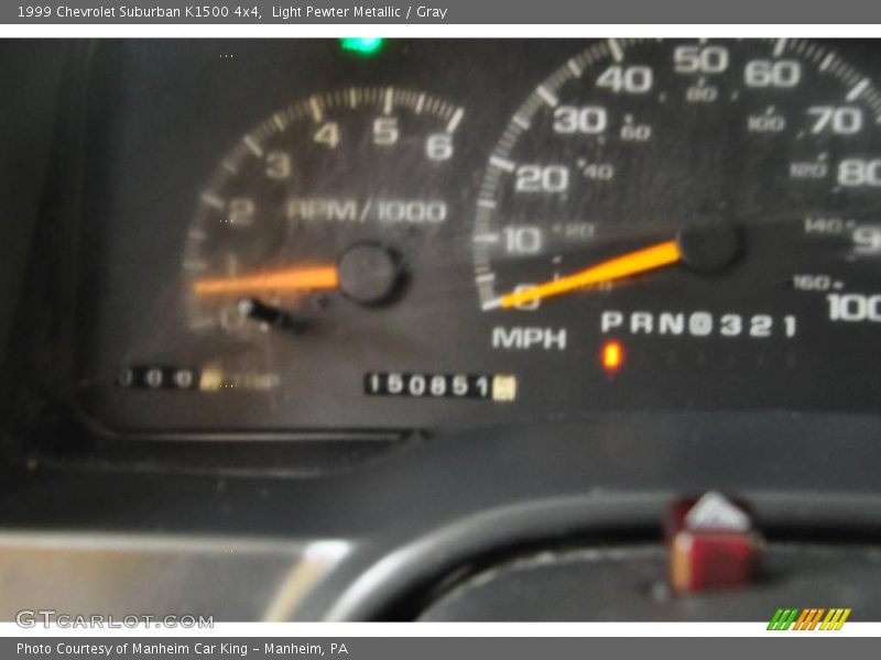 Light Pewter Metallic / Gray 1999 Chevrolet Suburban K1500 4x4