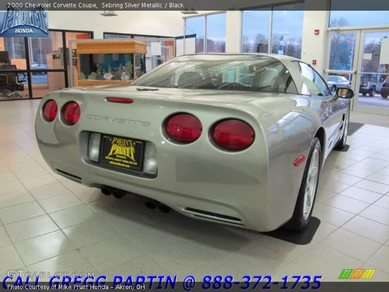 Sebring Silver Metallic / Black 2000 Chevrolet Corvette Coupe