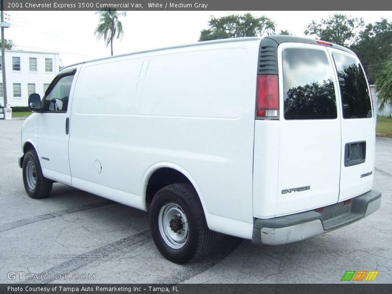 White / Medium Gray 2001 Chevrolet Express 3500 Commercial Van