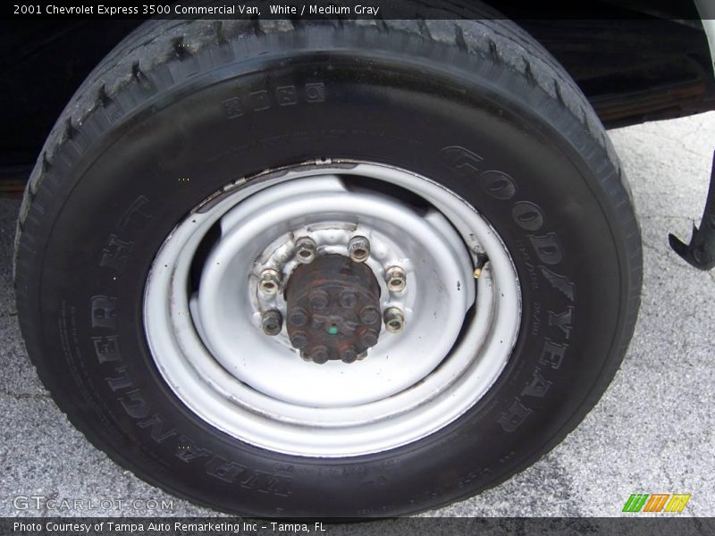 White / Medium Gray 2001 Chevrolet Express 3500 Commercial Van