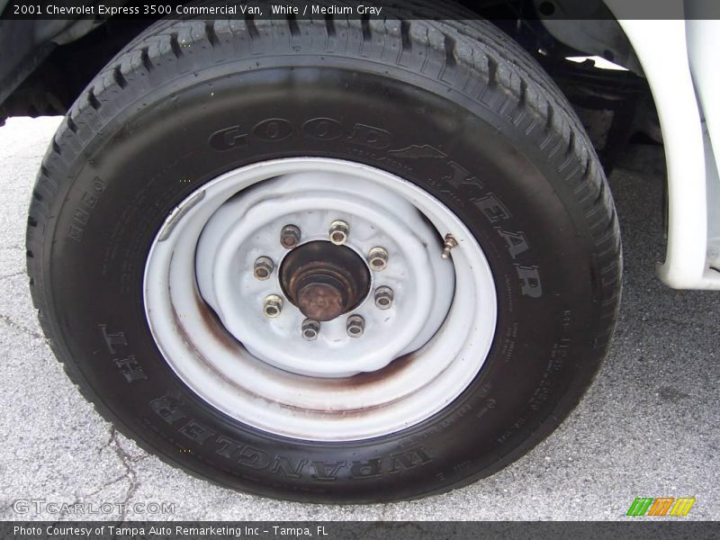 White / Medium Gray 2001 Chevrolet Express 3500 Commercial Van