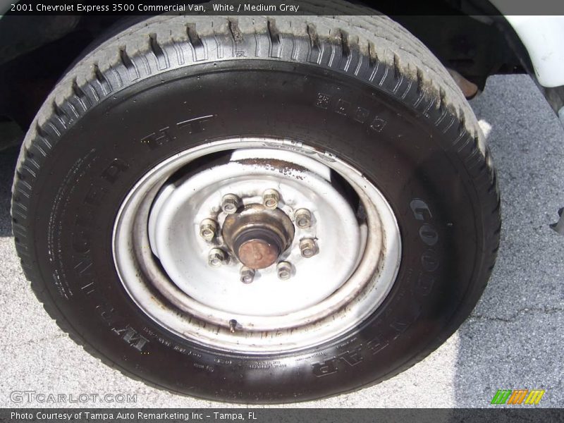 White / Medium Gray 2001 Chevrolet Express 3500 Commercial Van