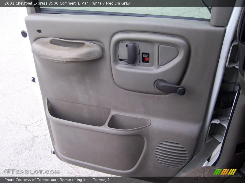 White / Medium Gray 2001 Chevrolet Express 3500 Commercial Van