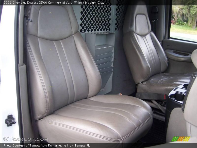 White / Medium Gray 2001 Chevrolet Express 3500 Commercial Van