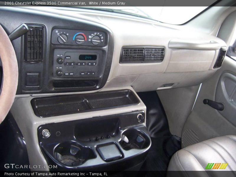 White / Medium Gray 2001 Chevrolet Express 3500 Commercial Van