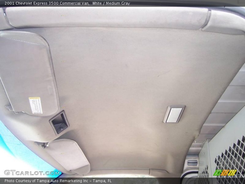 White / Medium Gray 2001 Chevrolet Express 3500 Commercial Van