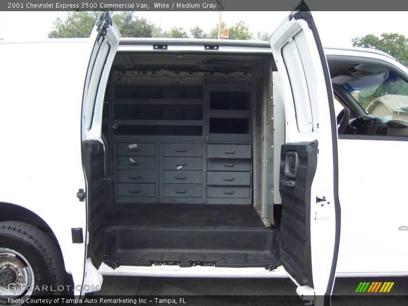 White / Medium Gray 2001 Chevrolet Express 3500 Commercial Van