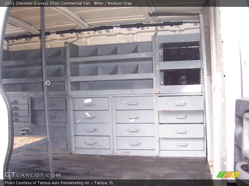 White / Medium Gray 2001 Chevrolet Express 3500 Commercial Van