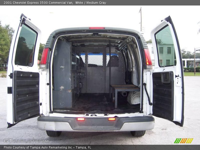 White / Medium Gray 2001 Chevrolet Express 3500 Commercial Van