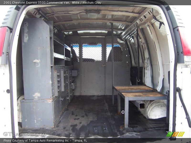 White / Medium Gray 2001 Chevrolet Express 3500 Commercial Van