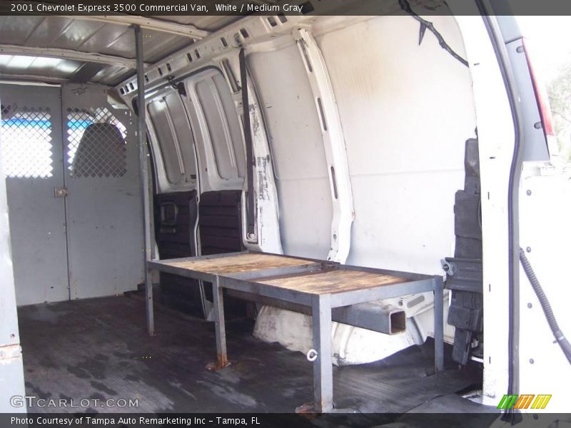 White / Medium Gray 2001 Chevrolet Express 3500 Commercial Van