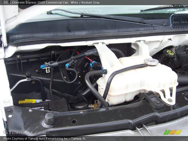 White / Medium Gray 2001 Chevrolet Express 3500 Commercial Van