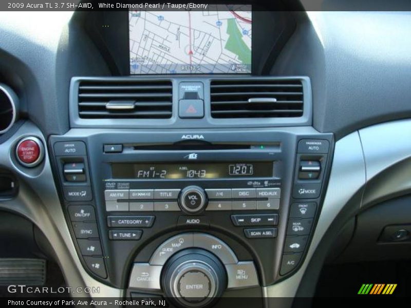 White Diamond Pearl / Taupe/Ebony 2009 Acura TL 3.7 SH-AWD