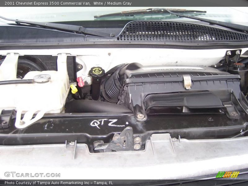 White / Medium Gray 2001 Chevrolet Express 3500 Commercial Van