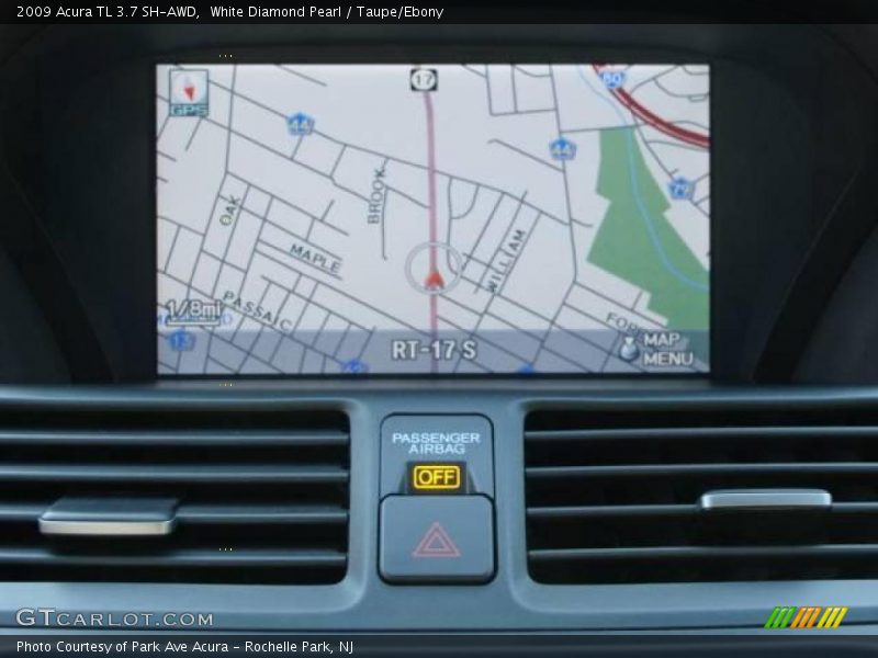 White Diamond Pearl / Taupe/Ebony 2009 Acura TL 3.7 SH-AWD