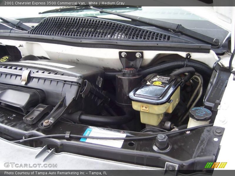 White / Medium Gray 2001 Chevrolet Express 3500 Commercial Van