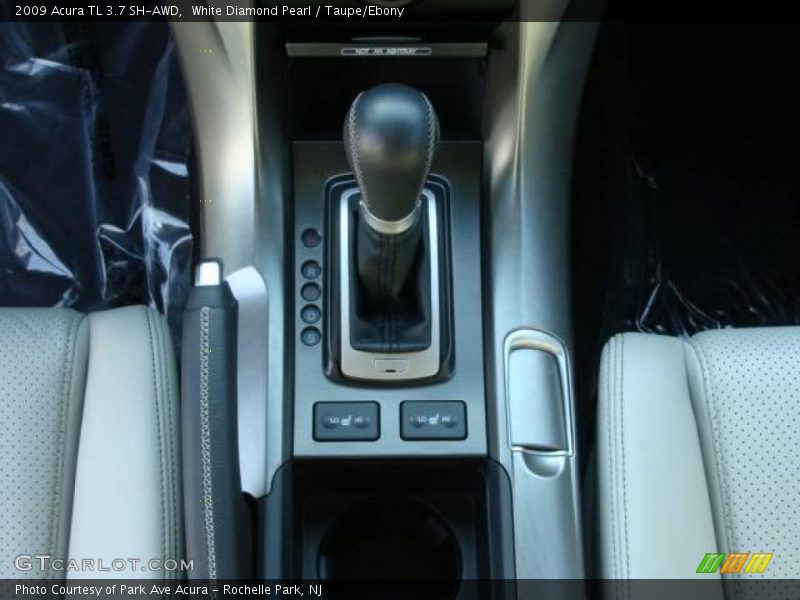 White Diamond Pearl / Taupe/Ebony 2009 Acura TL 3.7 SH-AWD