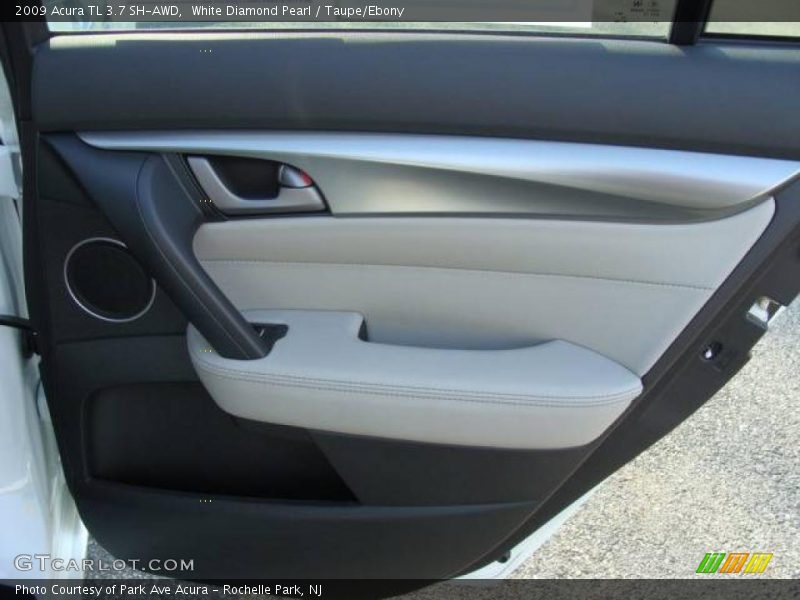 White Diamond Pearl / Taupe/Ebony 2009 Acura TL 3.7 SH-AWD