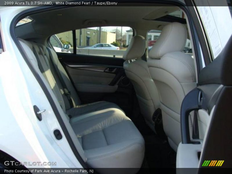 White Diamond Pearl / Taupe/Ebony 2009 Acura TL 3.7 SH-AWD