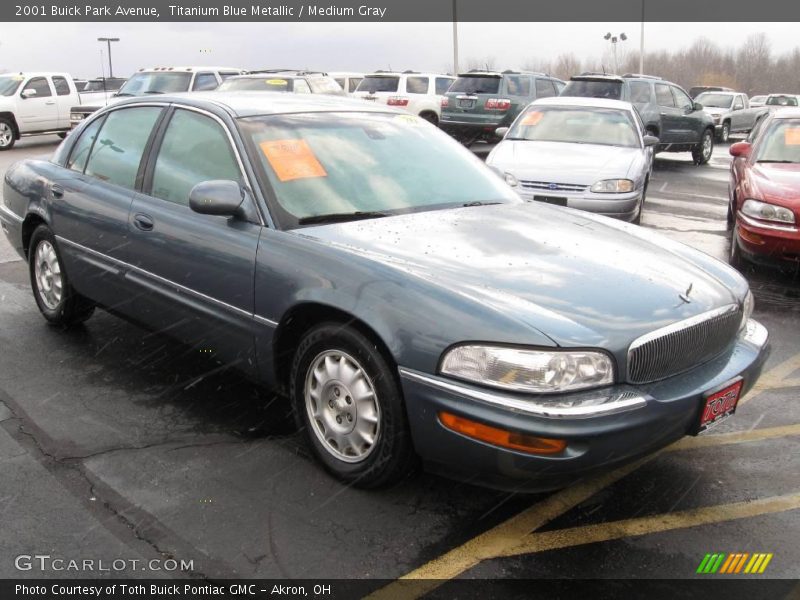 Titanium Blue Metallic / Medium Gray 2001 Buick Park Avenue