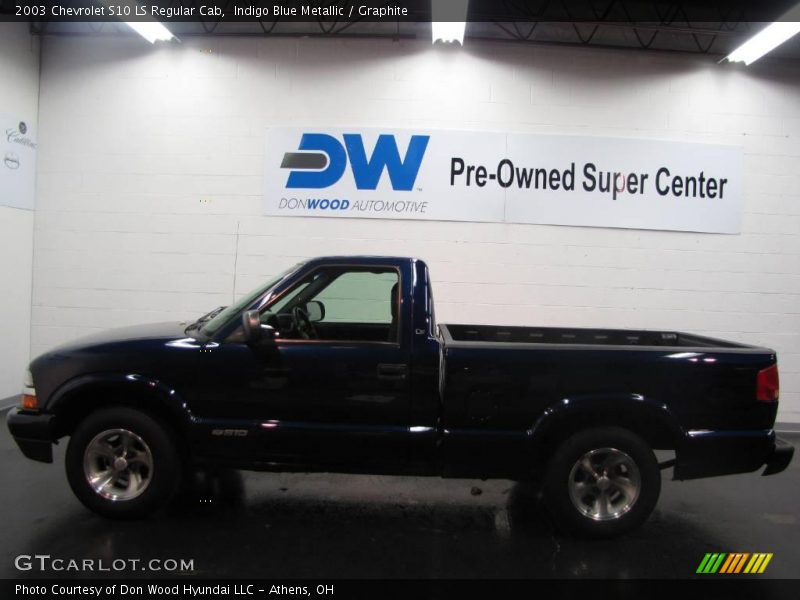 Indigo Blue Metallic / Graphite 2003 Chevrolet S10 LS Regular Cab