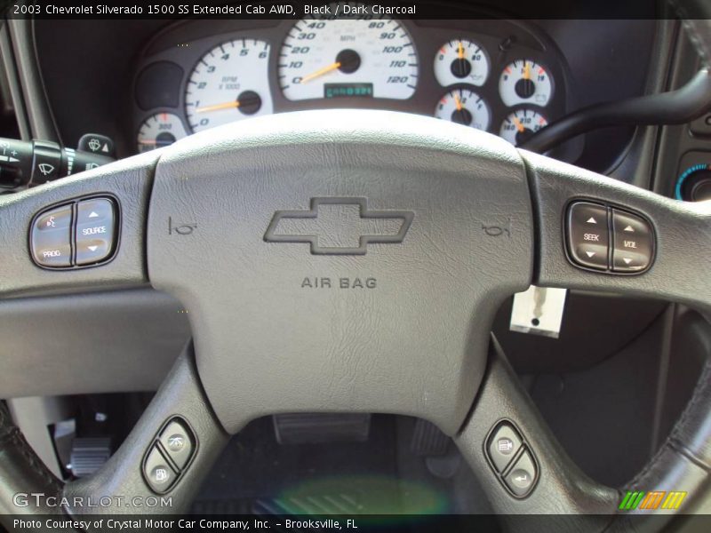 Black / Dark Charcoal 2003 Chevrolet Silverado 1500 SS Extended Cab AWD