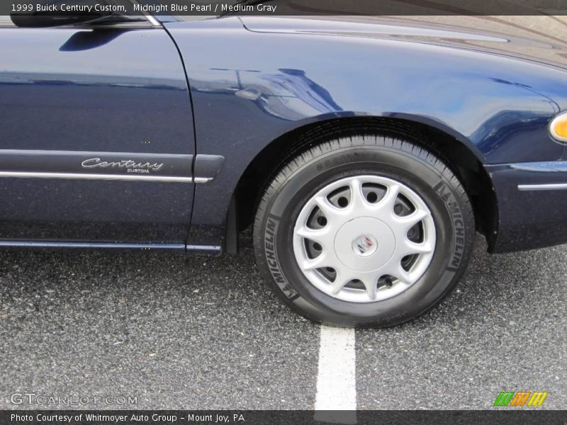 Midnight Blue Pearl / Medium Gray 1999 Buick Century Custom