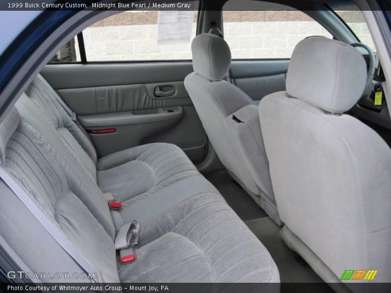 Midnight Blue Pearl / Medium Gray 1999 Buick Century Custom