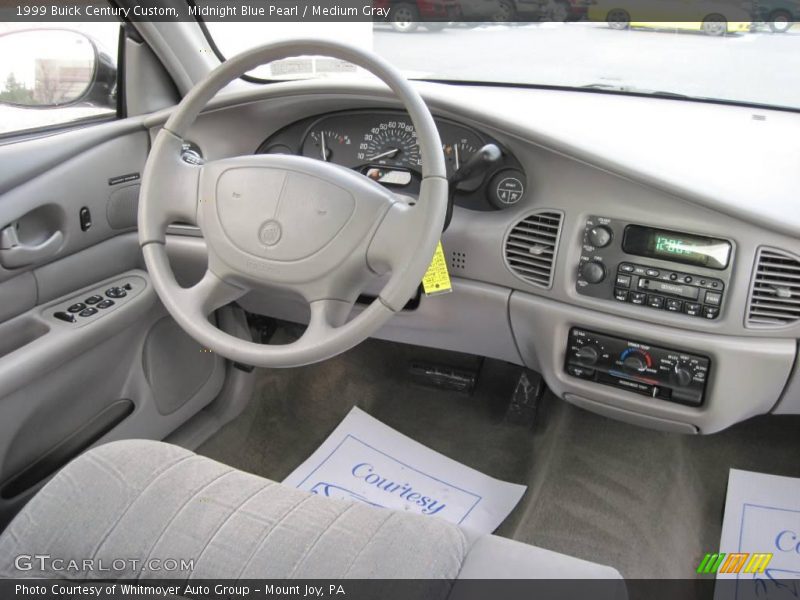 Midnight Blue Pearl / Medium Gray 1999 Buick Century Custom