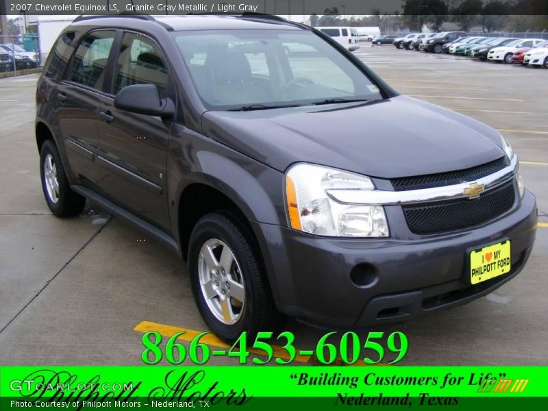 Granite Gray Metallic / Light Gray 2007 Chevrolet Equinox LS