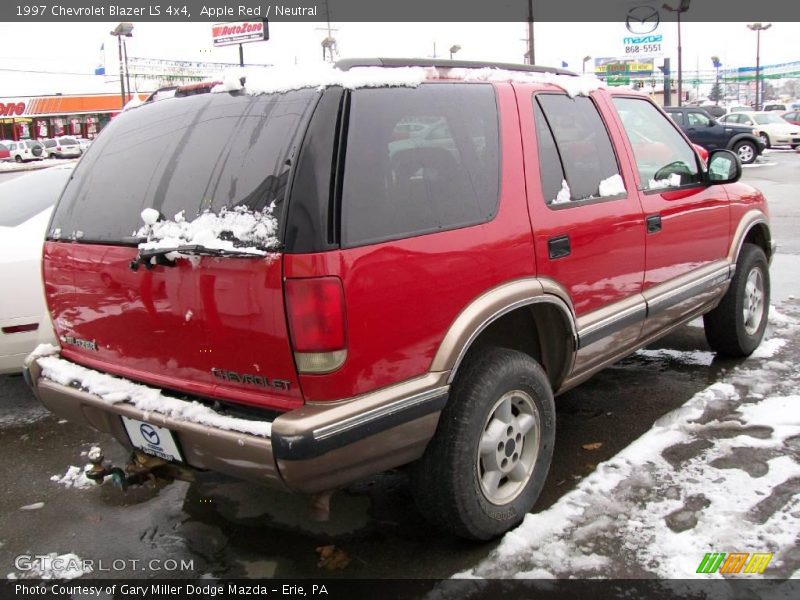 Apple Red / Neutral 1997 Chevrolet Blazer LS 4x4