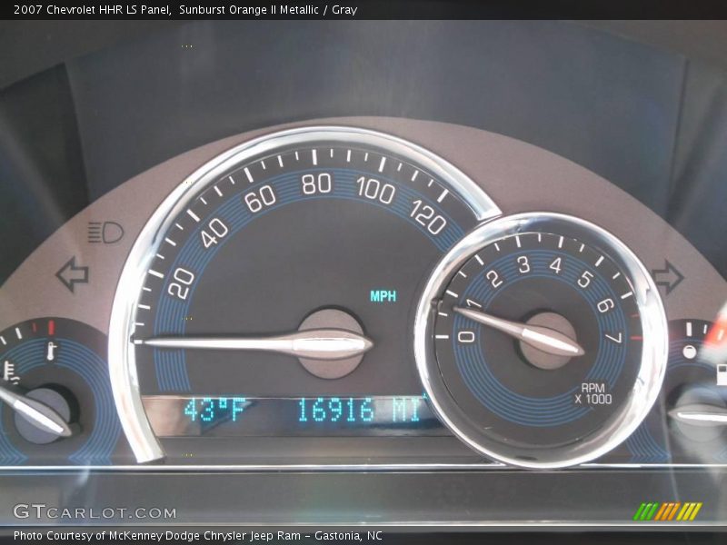 Sunburst Orange II Metallic / Gray 2007 Chevrolet HHR LS Panel