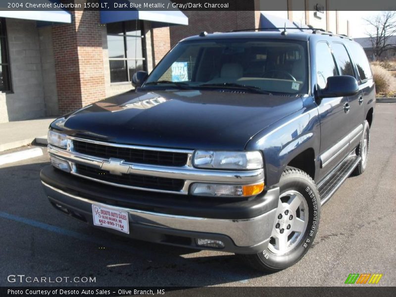 Dark Blue Metallic / Gray/Dark Charcoal 2004 Chevrolet Suburban 1500 LT