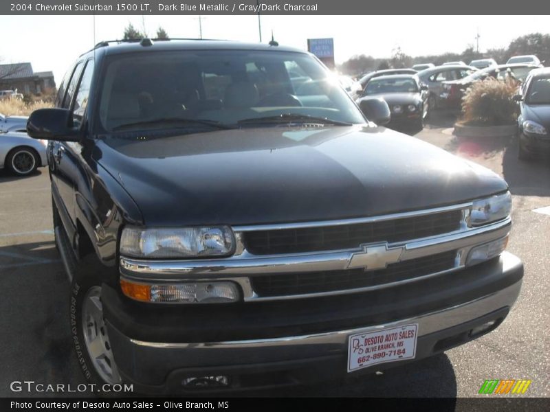 Dark Blue Metallic / Gray/Dark Charcoal 2004 Chevrolet Suburban 1500 LT